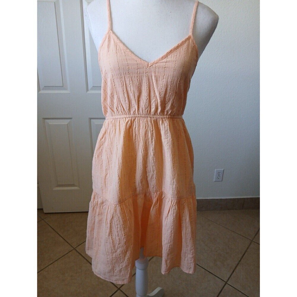 SO Goods For Life‎ Mini Dress Small Sleeveless Orange Peach Adjustable Straps